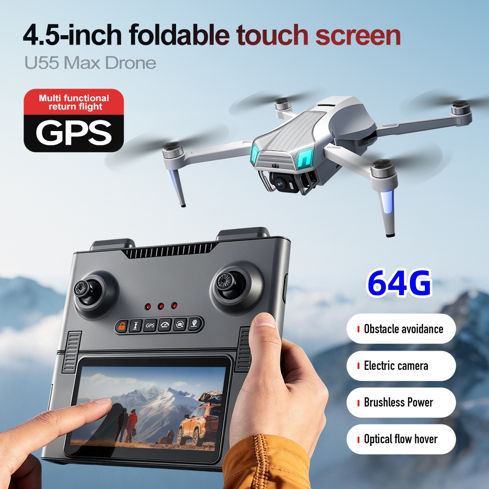NCZOBOE U55 โดรน GPS ระดับมืออ - Drone Gimbal 2 Axis บทวิจารณ์และราคา
